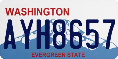 WA license plate AYH8657