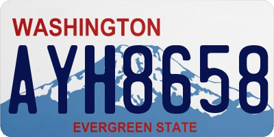 WA license plate AYH8658