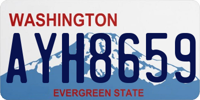 WA license plate AYH8659