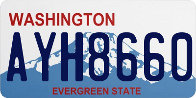 WA license plate AYH8660