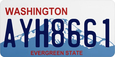 WA license plate AYH8661