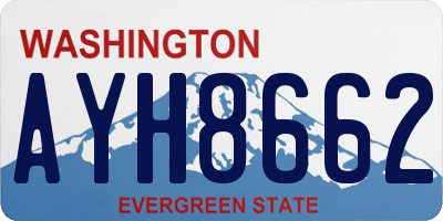WA license plate AYH8662