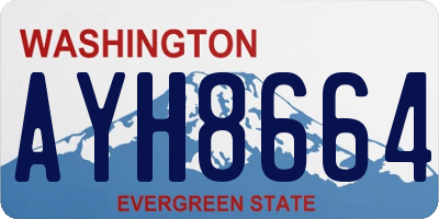 WA license plate AYH8664