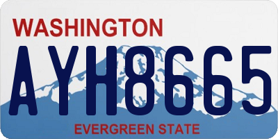 WA license plate AYH8665