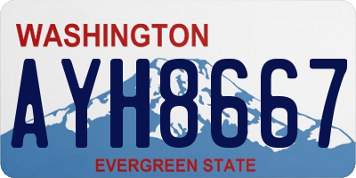 WA license plate AYH8667