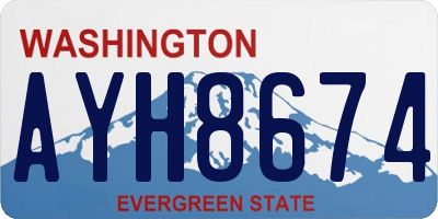 WA license plate AYH8674