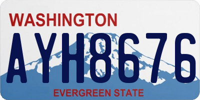 WA license plate AYH8676