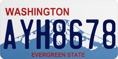 WA license plate AYH8678