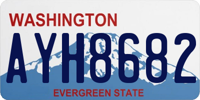 WA license plate AYH8682
