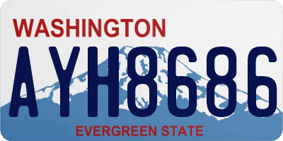 WA license plate AYH8686