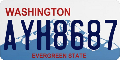 WA license plate AYH8687