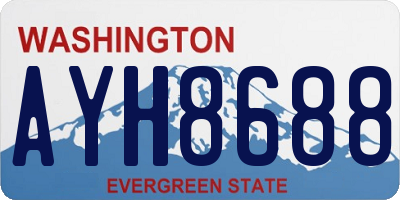 WA license plate AYH8688