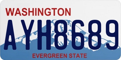 WA license plate AYH8689
