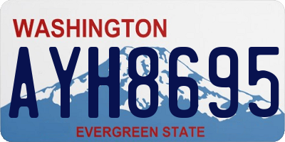 WA license plate AYH8695