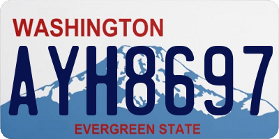 WA license plate AYH8697