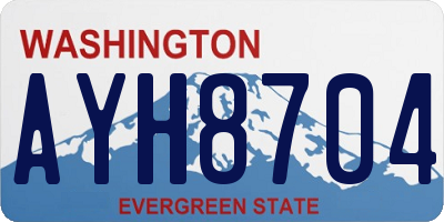 WA license plate AYH8704