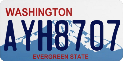 WA license plate AYH8707