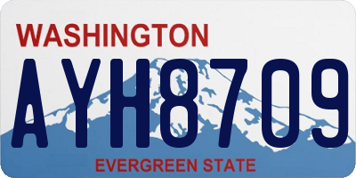 WA license plate AYH8709