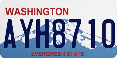 WA license plate AYH8710