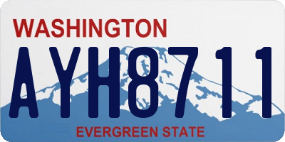 WA license plate AYH8711