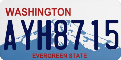 WA license plate AYH8715