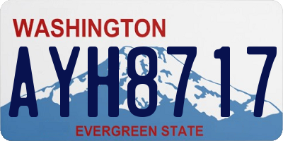 WA license plate AYH8717
