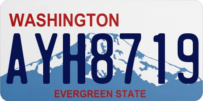 WA license plate AYH8719