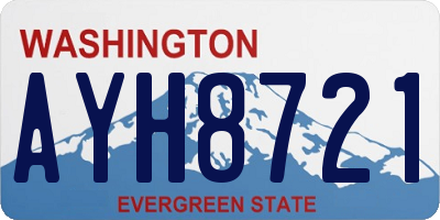 WA license plate AYH8721