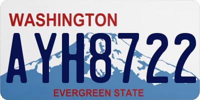 WA license plate AYH8722