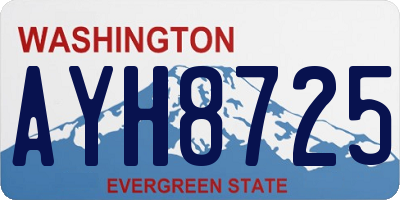 WA license plate AYH8725