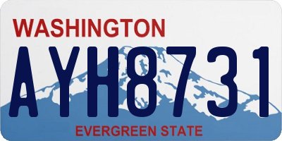 WA license plate AYH8731