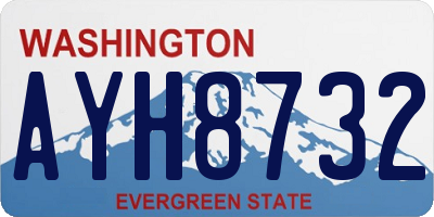 WA license plate AYH8732