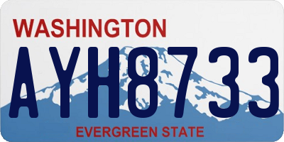 WA license plate AYH8733