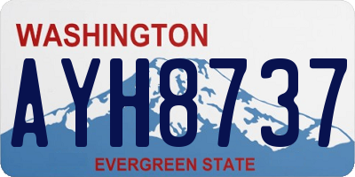 WA license plate AYH8737