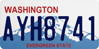 WA license plate AYH8741