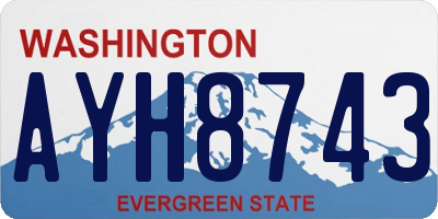 WA license plate AYH8743