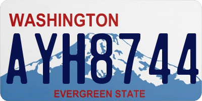 WA license plate AYH8744