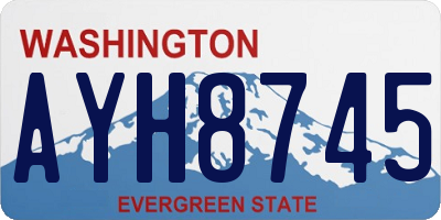 WA license plate AYH8745