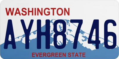 WA license plate AYH8746