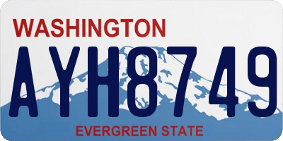 WA license plate AYH8749