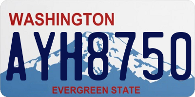 WA license plate AYH8750
