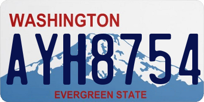 WA license plate AYH8754