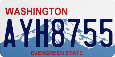 WA license plate AYH8755