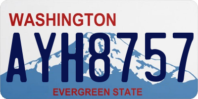 WA license plate AYH8757