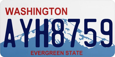 WA license plate AYH8759