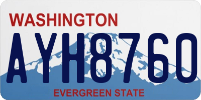 WA license plate AYH8760