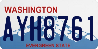 WA license plate AYH8761