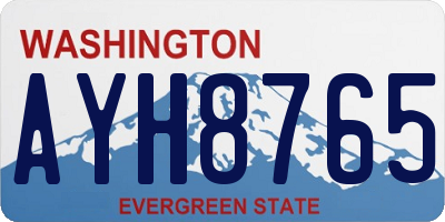 WA license plate AYH8765