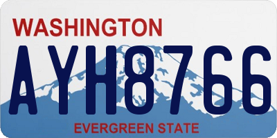 WA license plate AYH8766