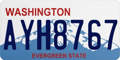 WA license plate AYH8767